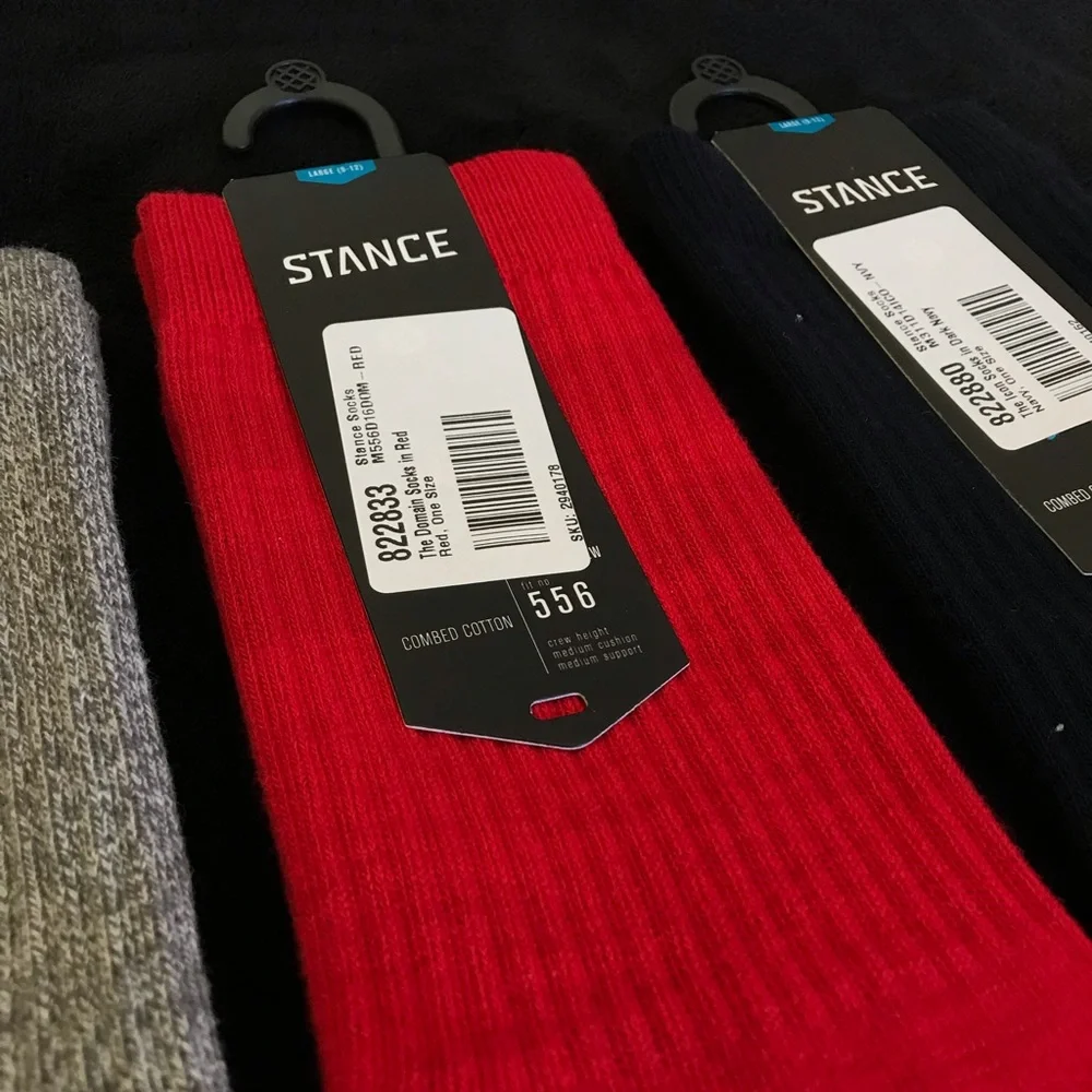 STANCE Classic Sock Heather, Red and Navy Large